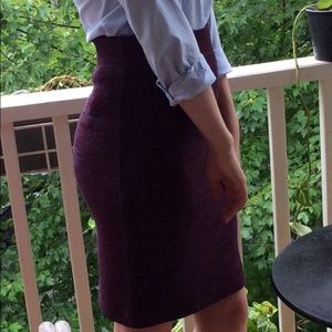 Burgundy and blue patterned skirt. XS
